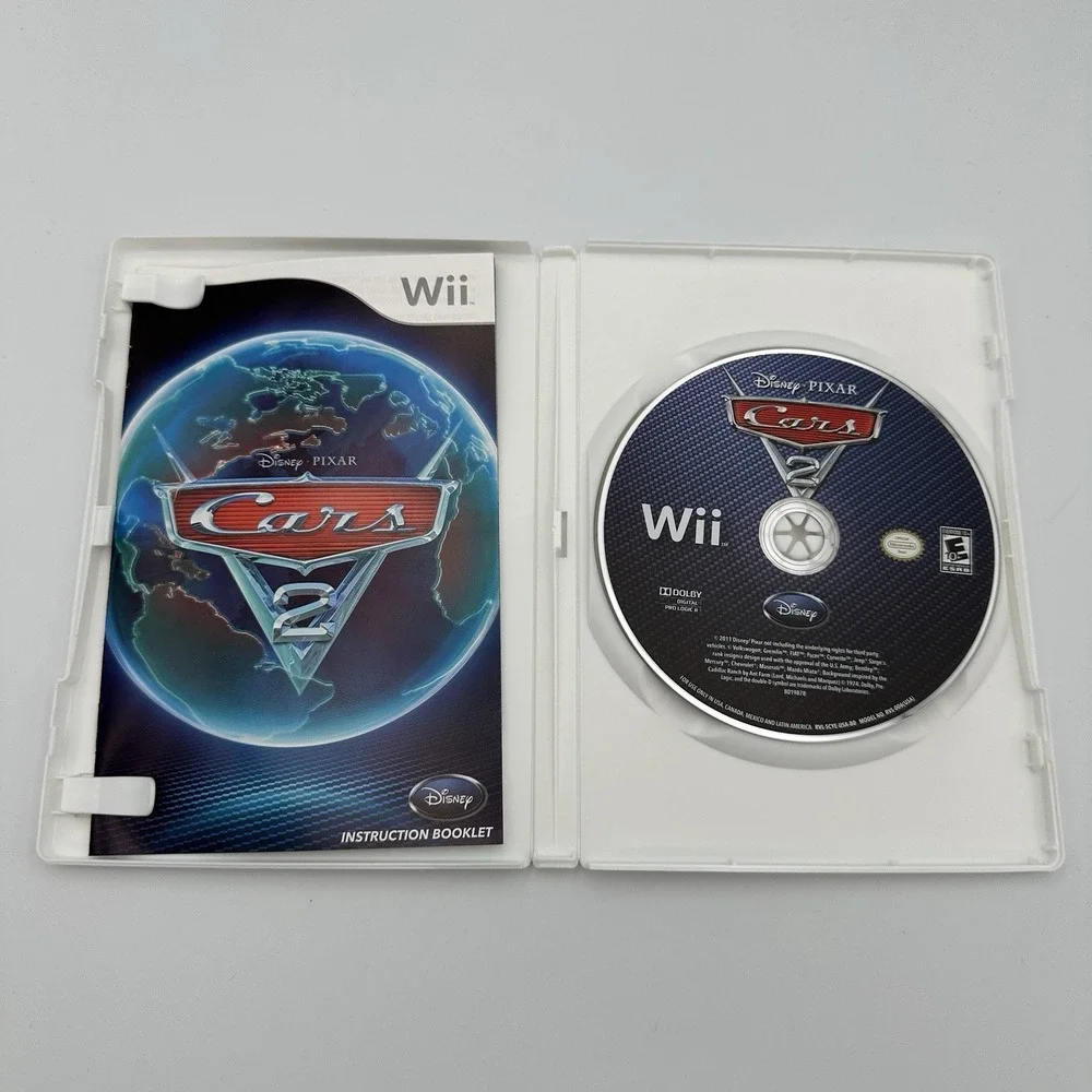 Nintendo Wii Cars 2 Video Game With Case Manual 2011